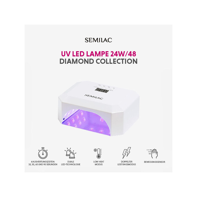 UV/LED-Lampe Diamond Collection 24W/48 Semilac-LED Lampen-Double Beauty Shop