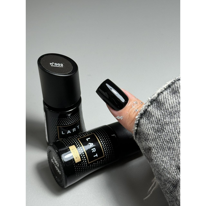 002 MIDNIGHT - SCHWARZ GEL POLISH 8ml LART-LART-Double Beauty Shop