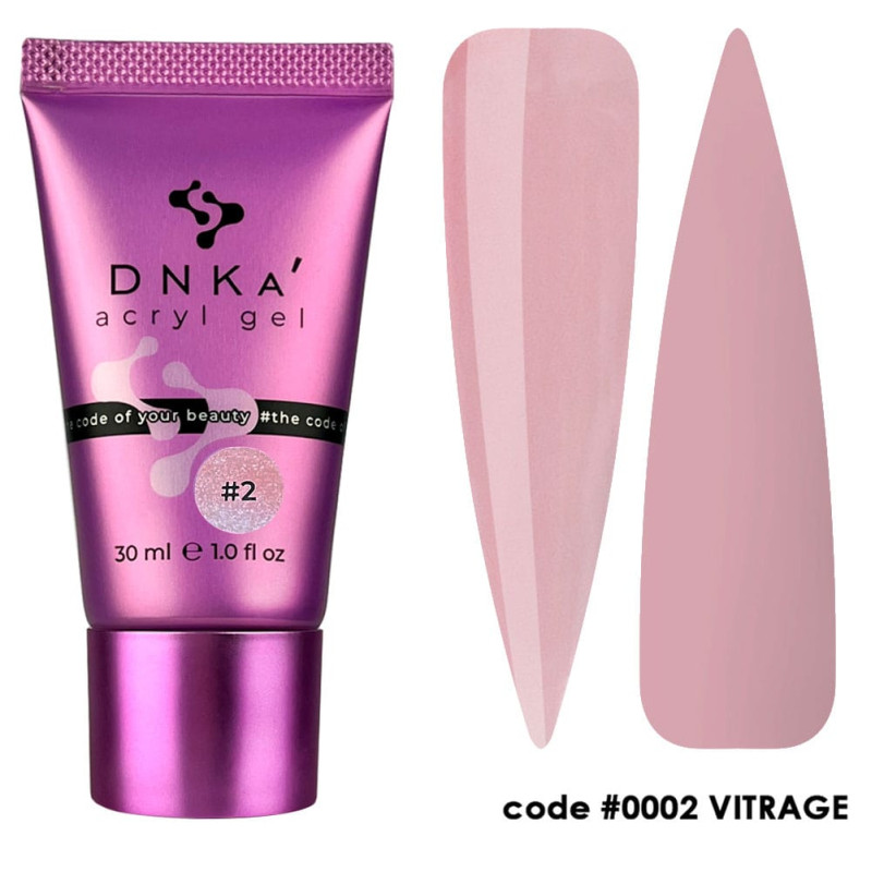 0002 Vitrage - AcrylGel (Tube) 30ml DNKa-ACRYLGEL-Double Beauty Shop