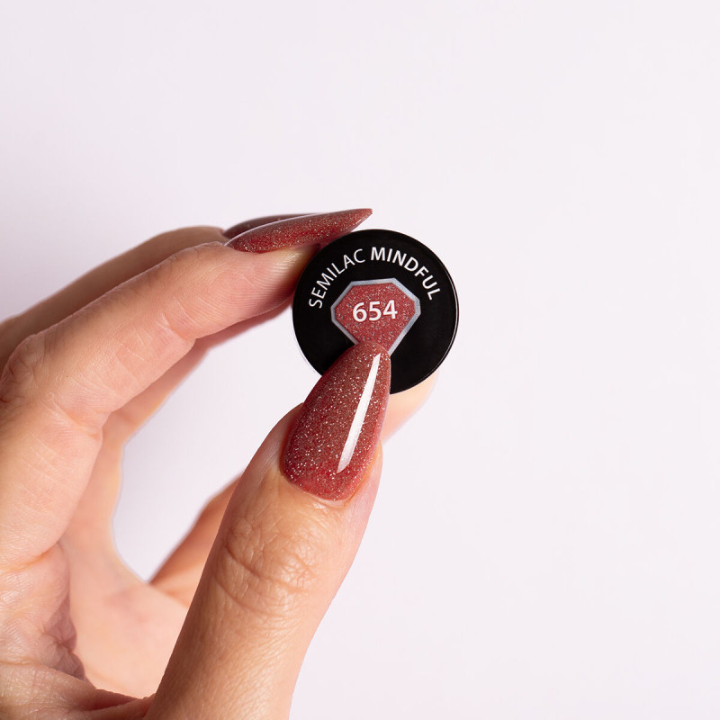 654 Mindful - UV Nagellack 7ml Semilac-Alle Farben SEMILAC-Double Beauty Shop