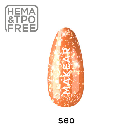 S60 Copper Star - UV Nagellack ohne Hema 8ml MAKEAR