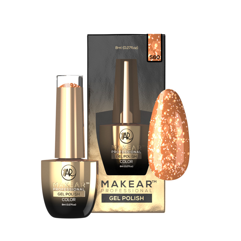 S60 Copper Star - UV Nagellack ohne Hema 8ml MAKEAR-UV NAGELLACKE-Double Beauty Shop