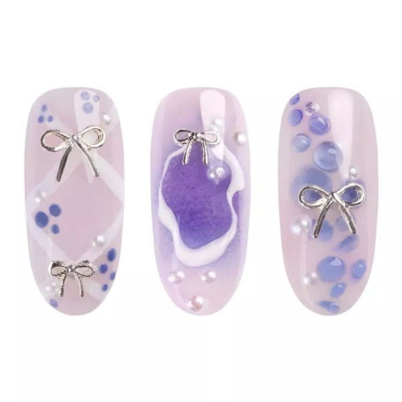 Silver Bows 3D - Nail Art Set Neonail