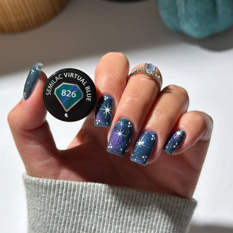 826 Virtual Blue - UV Nagellack 7ml Semilac-Alle Farben SEMILAC-Double Beauty Shop