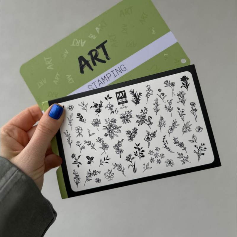 0009 by Vakula Matte stamping schablone + design blatt ART STAMPING-ALLE SCHABLONEN-Double Beauty Shop