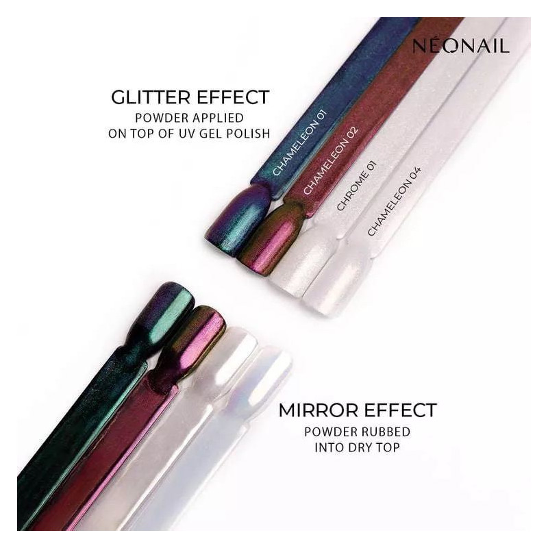 Chrome 01​ - Liquid Nail Powder (Flüssiges Pigment) 6,5 ml Neonail-PIGMENTE-Double Beauty Shop