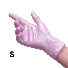Rosé Glamour - NITRIL HANDSCHUHE GRÖßE S 100 STÜCK