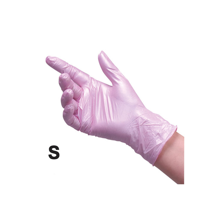 Rosé Glamour - NITRIL HANDSCHUHE GRÖßE S 100 STÜCK-Handschuhe-Double Beauty Shop