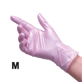 Rosé Glamour - NITRIL HANDSCHUHE GRÖßE M 10 STÜCK