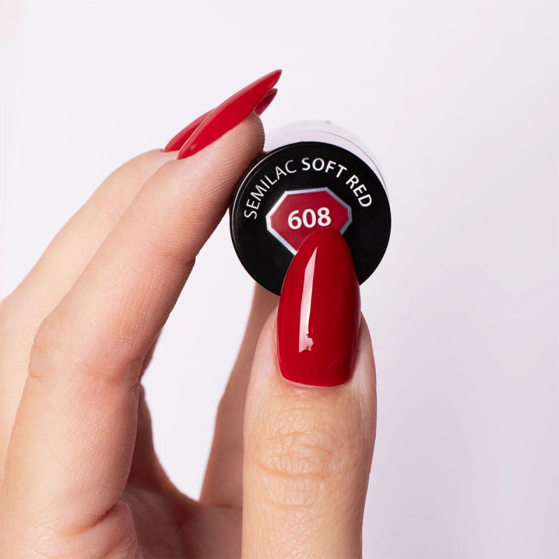 608 Soft Red - UV Nagellack 7ml Semilac-Alle Farben SEMILAC-Double Beauty Shop