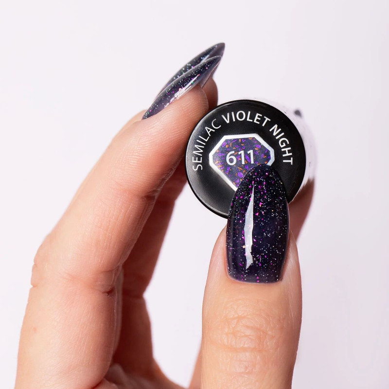 611 Violet Night - UV Nagellack 7ml Semilac-Alle Farben SEMILAC-Double Beauty Shop