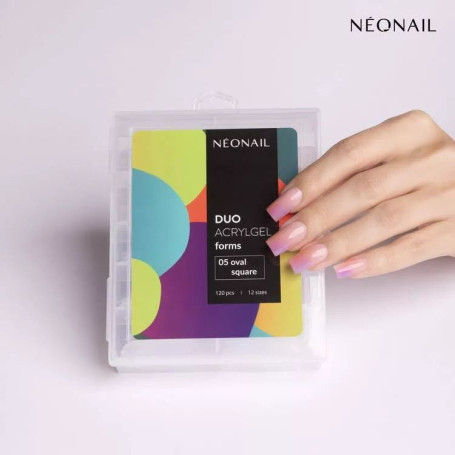 05 Oval Square - DUAL FORMS (tips 120 st.) Duo AcrylGel Neonail