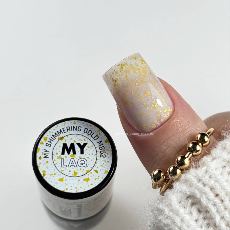 MY SHIMMERING GOLD - UV Nagellack 5 ml MYLAQ-UV NAGELLACKE-Double Beauty Shop