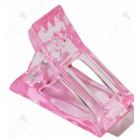 SET 5 stück Fixierklemme für Dual-Forms (tips) rosa