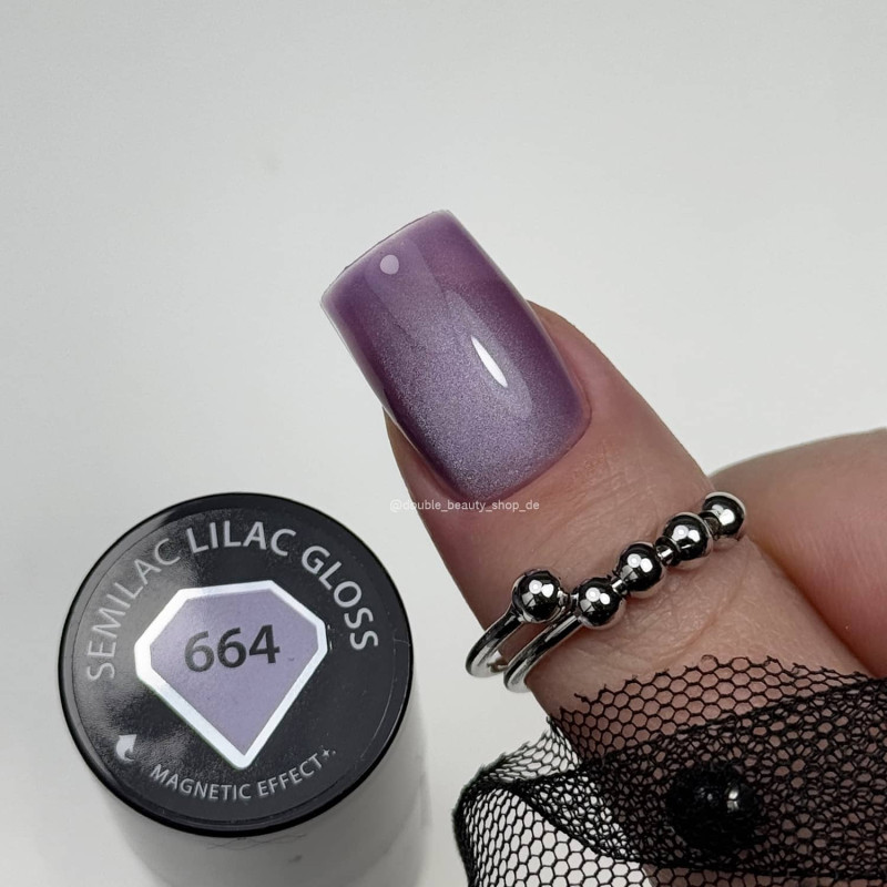 664 Lilac Gloss - Cat Eye UV Nagellack 7ml Semilac