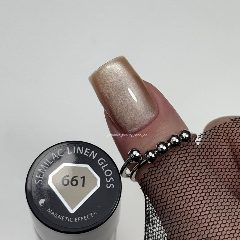 661 Linen Gloss - Cat Eye UV Nagellack 7ml Semilac-Alle Farben SEMILAC-Double Beauty Shop