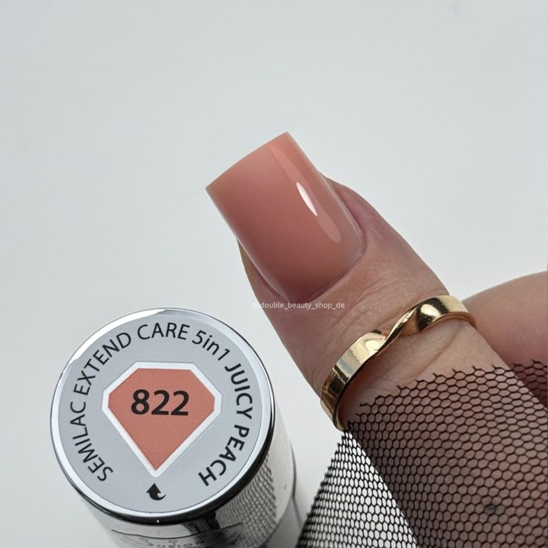 822 JUICY PEACH - UV Nagellack EXTEND BASE CARE 5IN1 7ml Semilac-Online-Shop-Double Beauty Shop