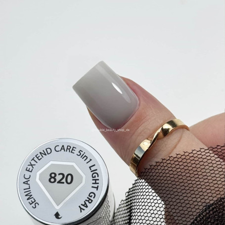 820 LIGHT GRAY - UV Nagellack EXTEND BASE CARE 5IN1 7ml Semilac