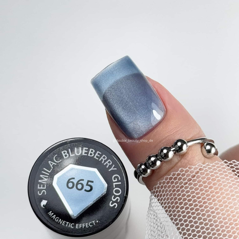 665 Blueberry Gloss - Cat Eye UV Nagellack 7ml Semilac-Alle Farben SEMILAC-Double Beauty Shop