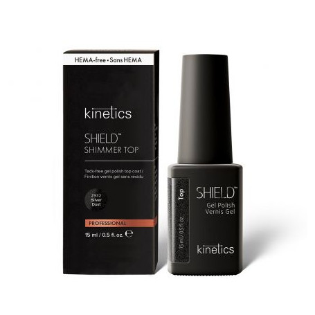 932 SILVER DUST - SHIMMER Top Coat OHNE HEMA 15ml KINETICS