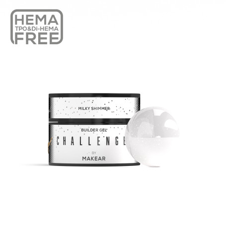 MILKY - NO FILE Challengel Shimmer Builder Gel OHNE HEMA (15ml, 50ml) MAKEAR