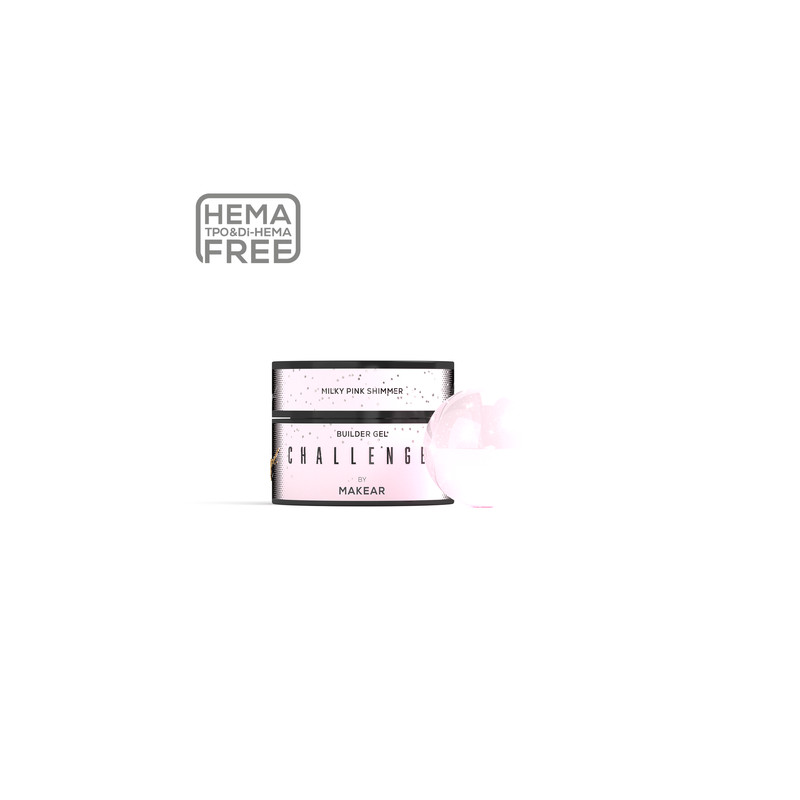 MILKY PINK - NO FILE Challengel Shimmer Builder Gel OHNE HEMA (15ml, 50ml) MAKEAR-GEL-Double Beauty Shop
