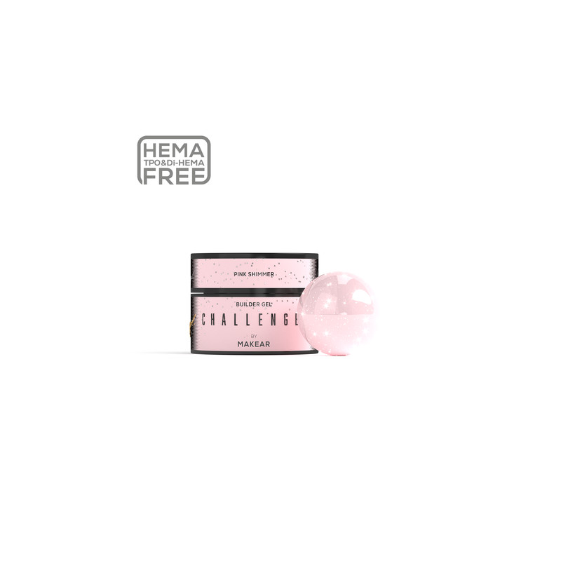 PINK - NO FILE Challengel Shimmer Builder Gel OHNE HEMA (15ml, 50ml) MAKEAR-GEL-Double Beauty Shop