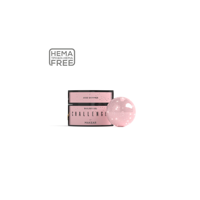 ROSE - NO FILE Challengel Shimmer Builder Gel OHNE HEMA (15ml, 50ml) MAKEAR-GEL-Double Beauty Shop