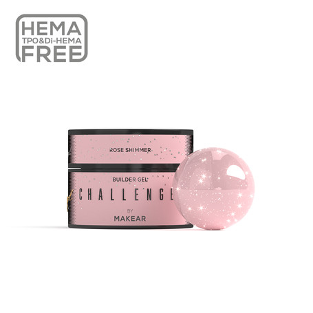 ROSE - NO FILE Challengel Shimmer Builder Gel OHNE HEMA (15ml, 50ml) MAKEAR