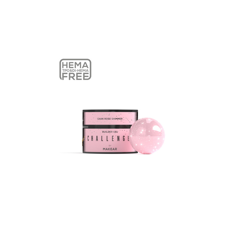 DARK ROSE - NO FILE Challengel Shimmer Builder Gel OHNE HEMA (15ml, 50ml) MAKEAR-GEL-Double Beauty Shop