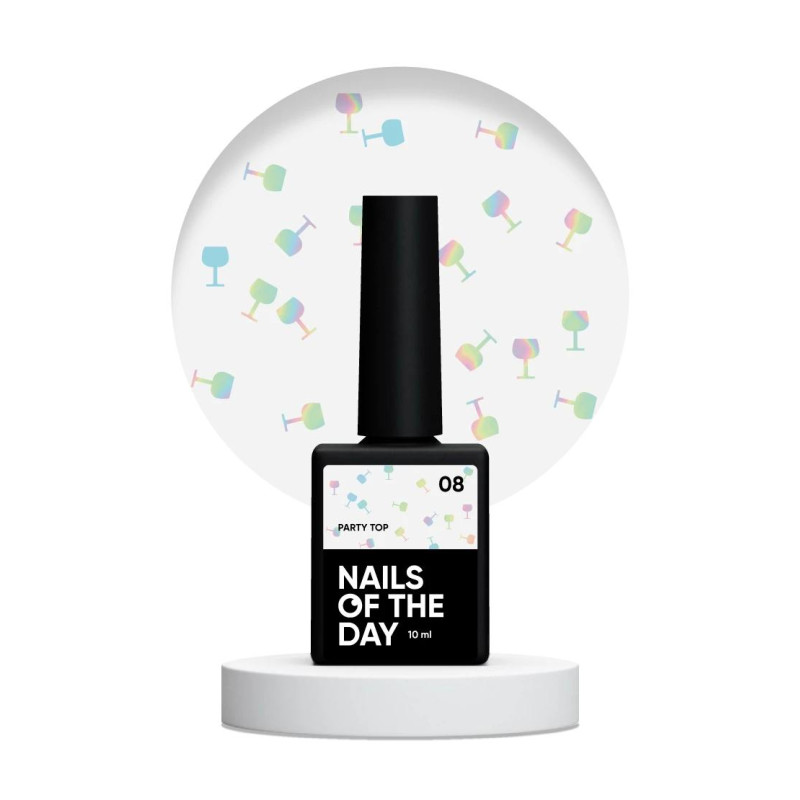 08 PARTY TOP - Top Coat (No Wipe) 10ml NAILS OF THE DAY-Online-Shop-Double Beauty Shop