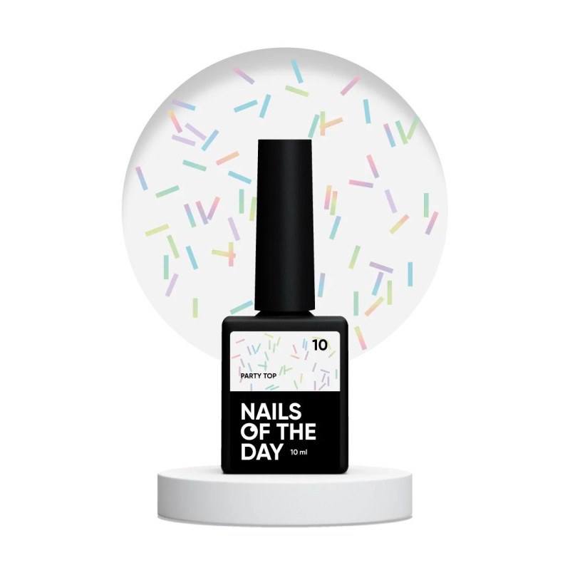 10 PARTY TOP - Top Coat (No Wipe) 10ml NAILS OF THE DAY-Online-Shop-Double Beauty Shop
