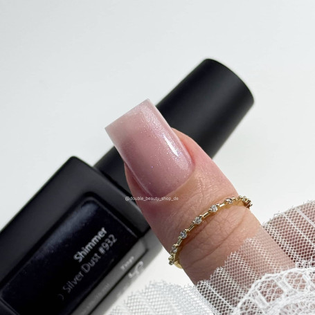 932 SILVER DUST - SHIMMER Top Coat OHNE HEMA 15ml KINETICS