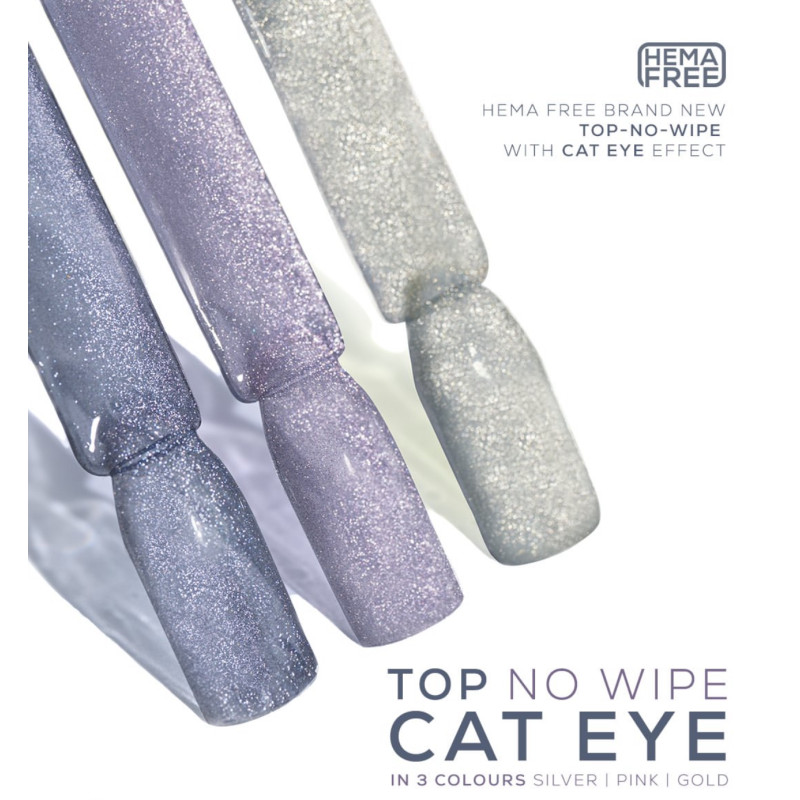 GOLD - Cat Eye Top Coat (No Wipe) OHNE HEMA 8ml MAKEAR-UV NAGELLACKE-Double Beauty Shop