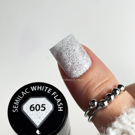 605 White Flash - UV Nagellack 7ml Semilac