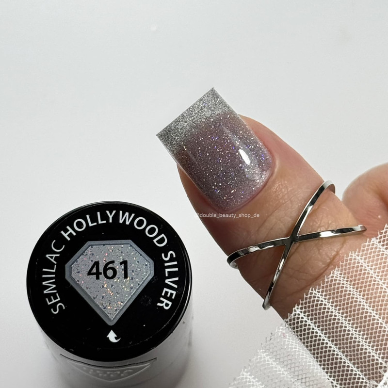 461 Hollywood Silver - UV Nagellack 7ml Semilac Flash On-Alle Farben SEMILAC-Double Beauty Shop