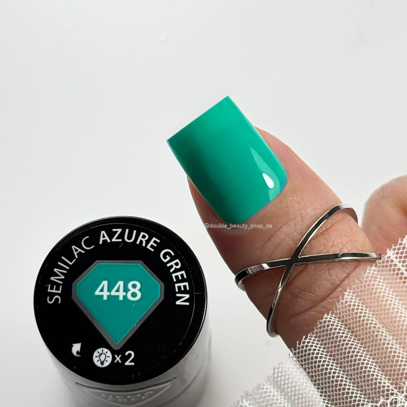 448 Azure Green - UV Nagellack 7ml Semilac-Online-Shop-Double Beauty Shop