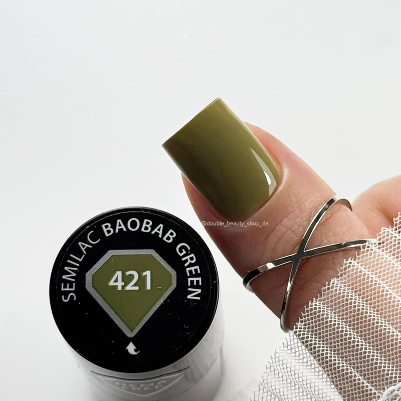 421 BAOBAB GREEN - UV Nagellack 7ml Semilac-Alle Farben SEMILAC-Double Beauty Shop