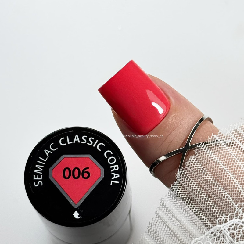 006 Classic Coral - UV Nagellack Semilac  7 ml-Alle Farben SEMILAC-Double Beauty Shop