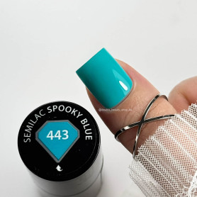 443 Spooky Blue - UV Nagellack Dunkeln leuchten 7ml Semilac 2