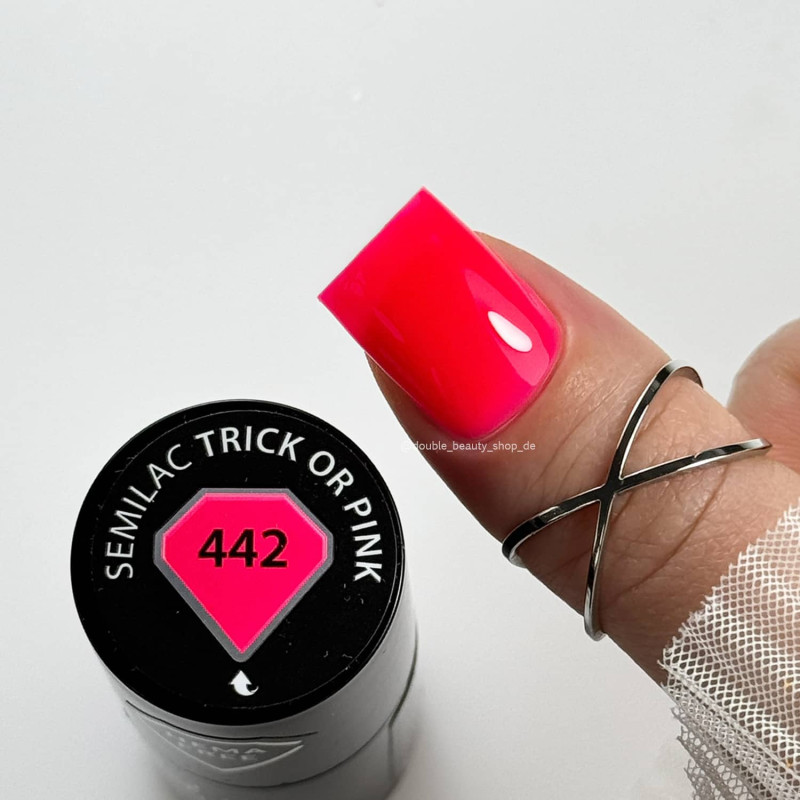 442 Trick or Pink - UV Nagellack Dunkeln leuchten 7ml Semilac-Online-Shop-Double Beauty Shop