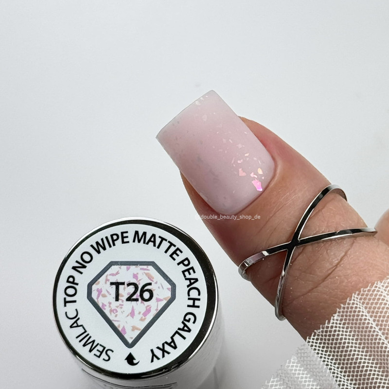 Peach Galaxy T26 - MATTE Top Coat (Top no wipe) 7ml SEMILAC-Online-Shop-Double Beauty Shop