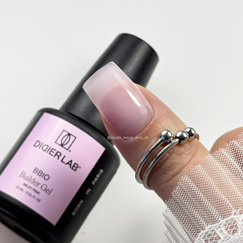 MILKY PINK - BUILDER BOTTLE GEL BBIO (OHNE HEMA) 15 ml Didier Lab-GEL IN THE BOTTLE-Double Beauty Shop