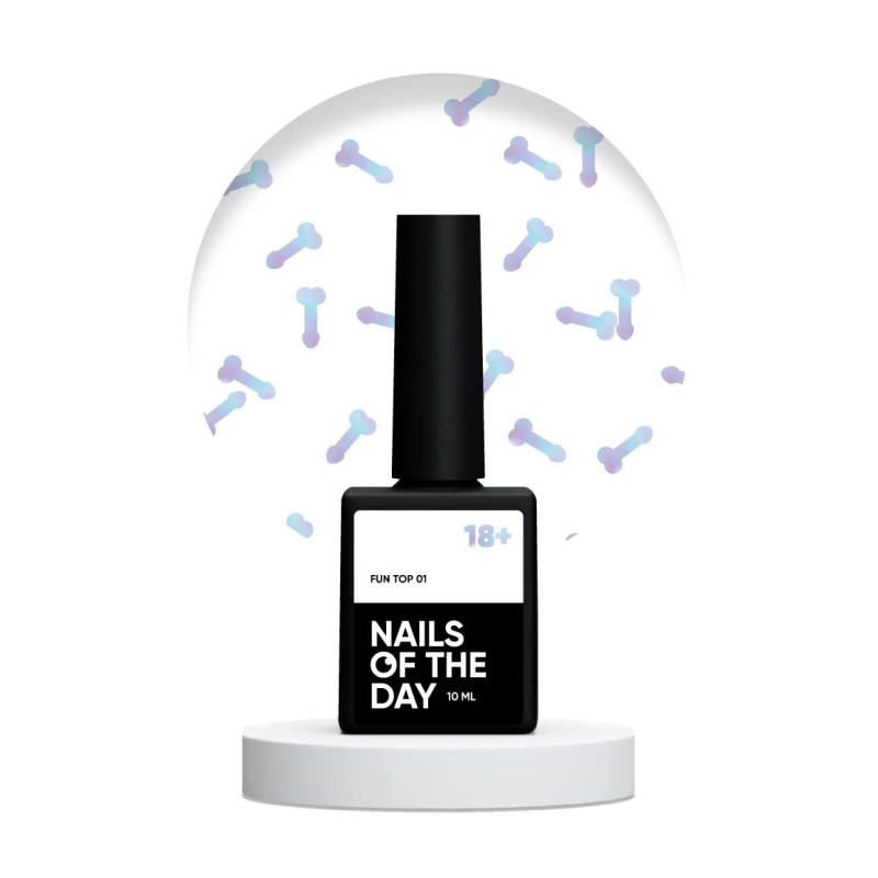 01 FUN TOP - Top Coat (No Wipe) 10ml NAILS OF THE DAY-Online-Shop-Double Beauty Shop