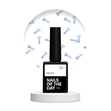 01 FUN TOP - Top Coat (No Wipe) 10ml NAILS OF THE DAY
