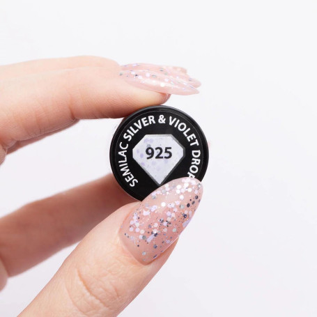 925 Silver & Violet Drops  - UV Nagellack 7ml Semilac