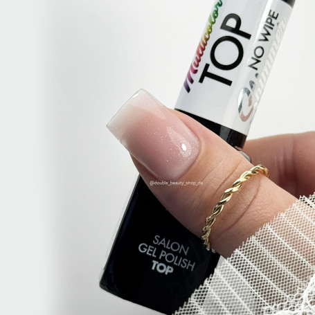 Top Shimmer Multicolor — No WIPE Top Coat 8ml VICTORIA VYNN