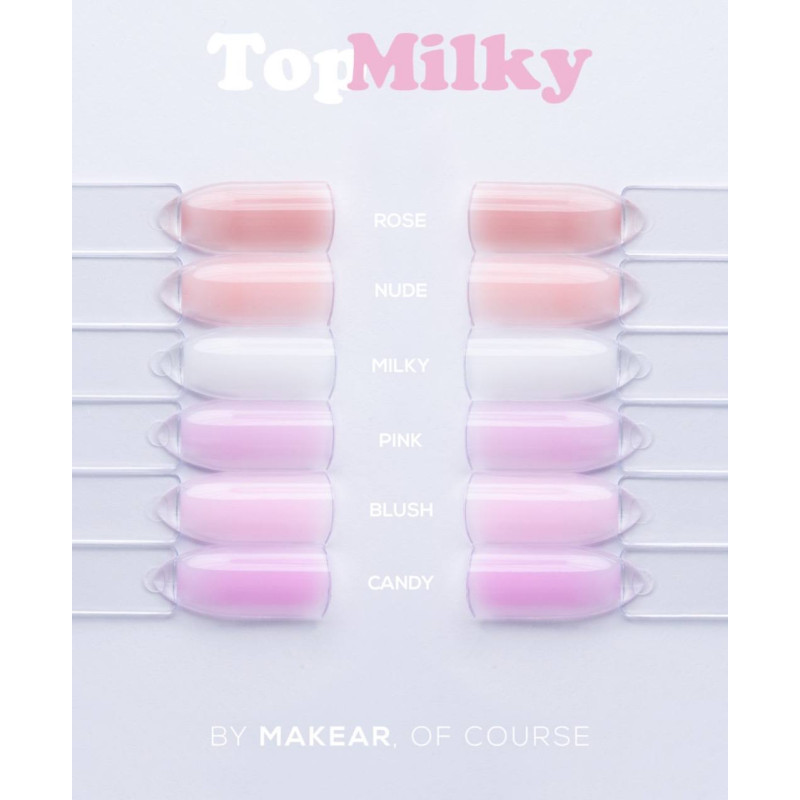 Milky Pink - Top Coat (No Wipe) OHNE HEMA 8ml MAKEAR-UV NAGELLACKE-Double Beauty Shop