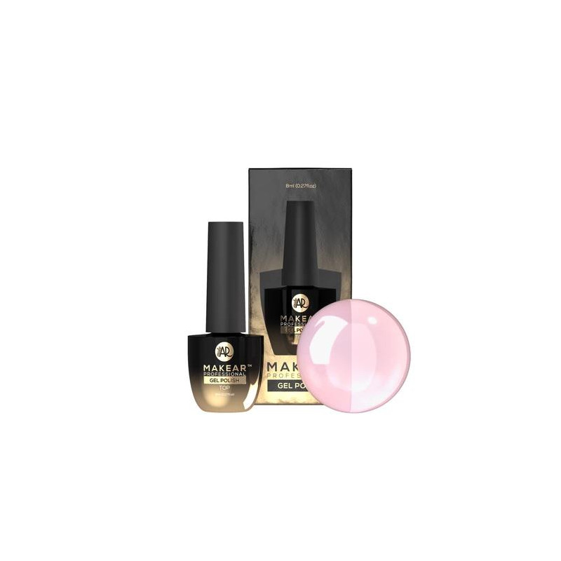 Milky Pink - Top Coat (No Wipe) OHNE HEMA 8ml MAKEAR-UV NAGELLACKE-Double Beauty Shop