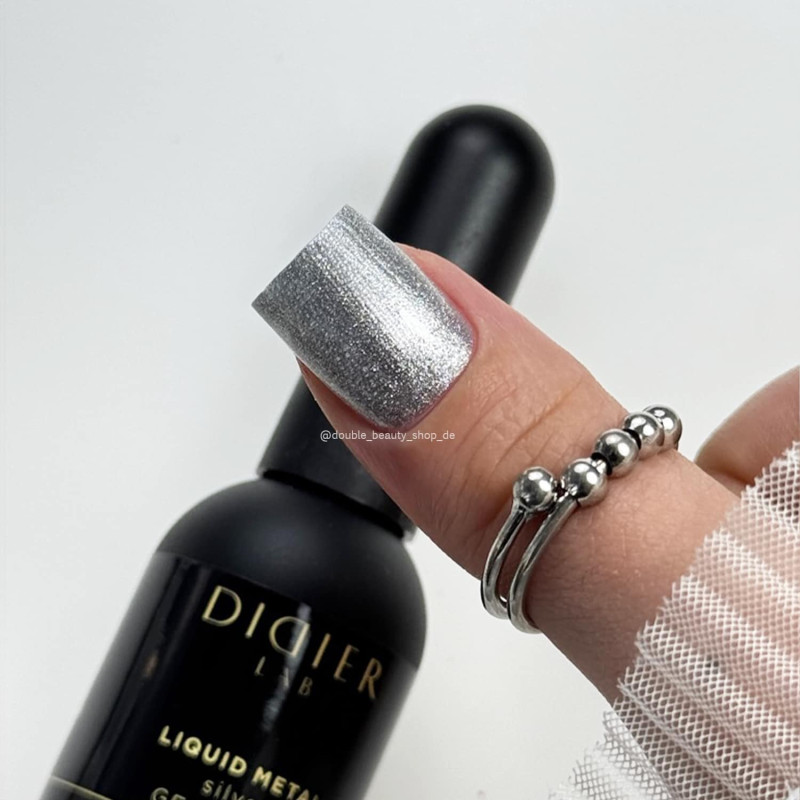 SILVER Liquid Metal CAT EYE — UV Nagellack 10 ml DIDIER LAB-Online-Shop-Double Beauty Shop